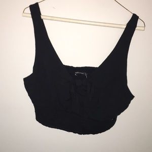 Abercrombie & Fitch navy blue bow tank top